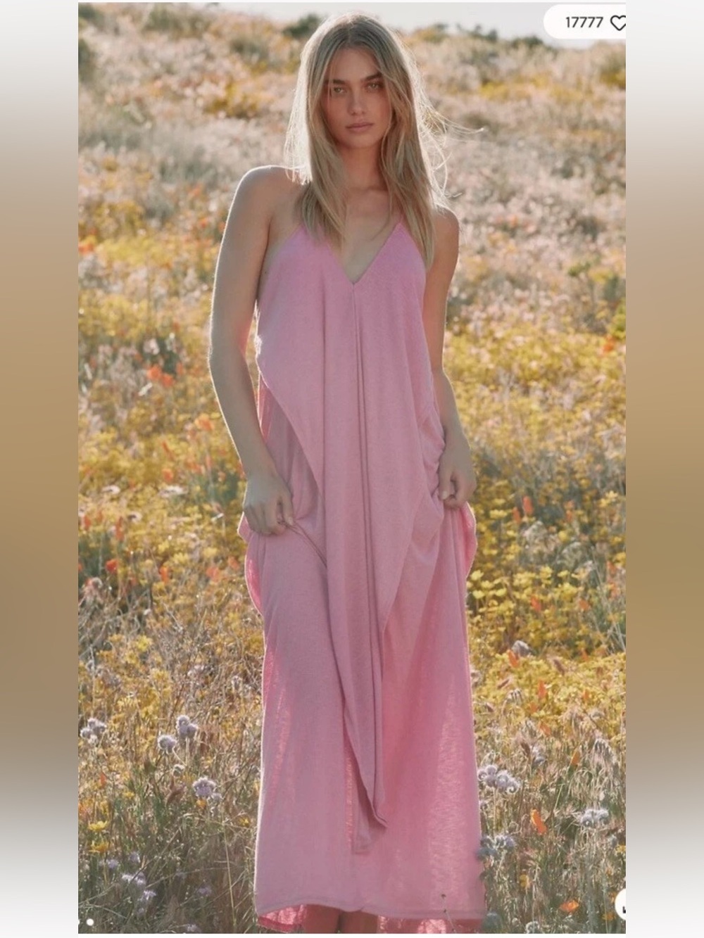 Free People FP Beach Positano Ribbed Draped Slouchy Maxi Dress Small - Picture 2 of 11